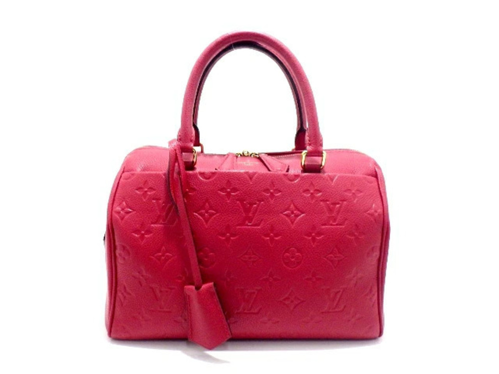 LOUIS VUITTON Speedy NM Monogram Empreinte Cerise Red Handbag